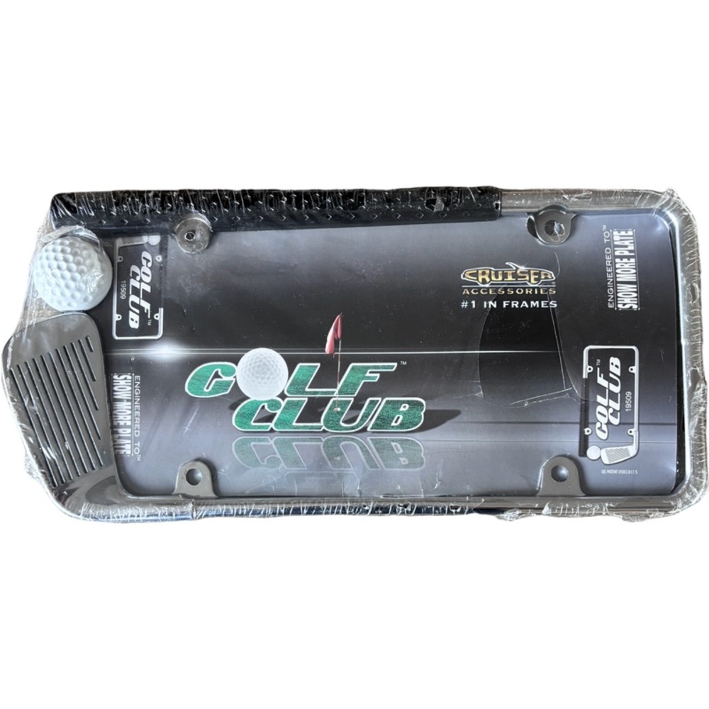 Cruiser Accessories License Plate Frame Golf Club Chrome/Painted 19509 New